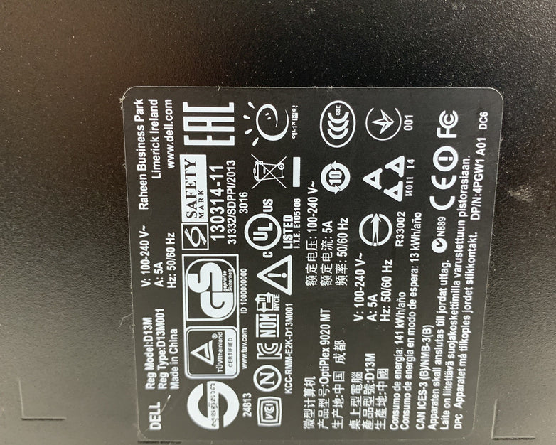 Dell Optiplex 9020 MT Intel Core i5-4690 3.50 GHz 4 GB RAM No HDD No OS