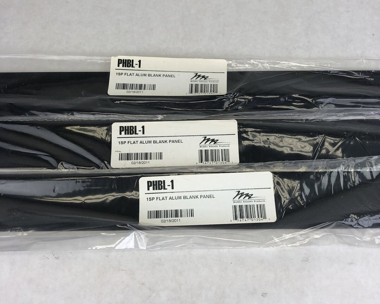 Middle Atlantic Products PHBL-1 1SPFlat Alum Blank Panels (Lot of 3)