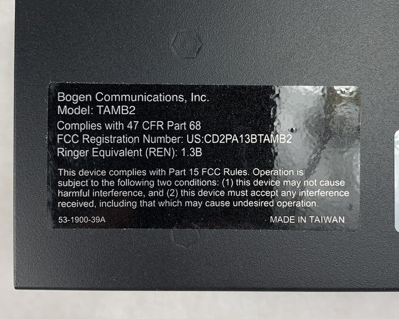 Bogen Communications TAMB2 Telephone Paging Access Module w/ Accessories