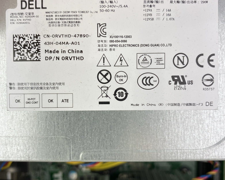 Dell OptiPlex 9020 MT Intel Core i7-4770 3.40GHz 1x8GB RAM No HDD No OS