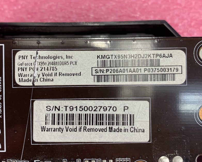 PNY GeForce GTX950 2048M DDR5 PCIE Video Graphics Card