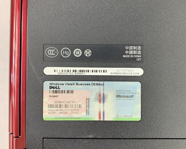 Dell Vostro 1520 Core 2 Duo T6570 2.10 GHz 3 GB Ram No OS No HDD No Batt No AC