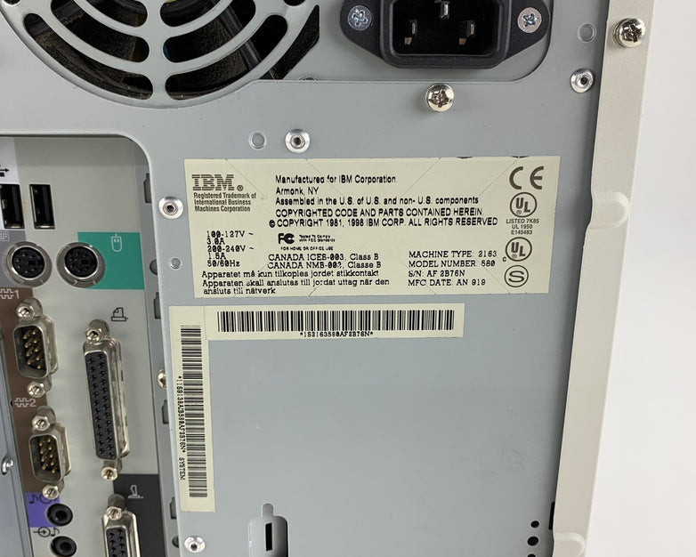 IBM Aptiva E580 Vintage Computer Pentium III 450 MHz 96 MB No OS No HDD