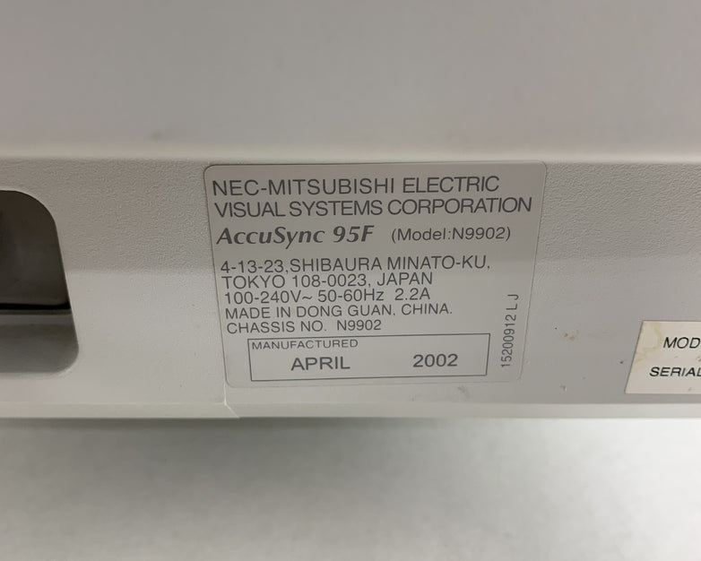 NEC AccuSync 95F M9902 VGA Color Computer Monitor Retro Gaming Grade B Tested