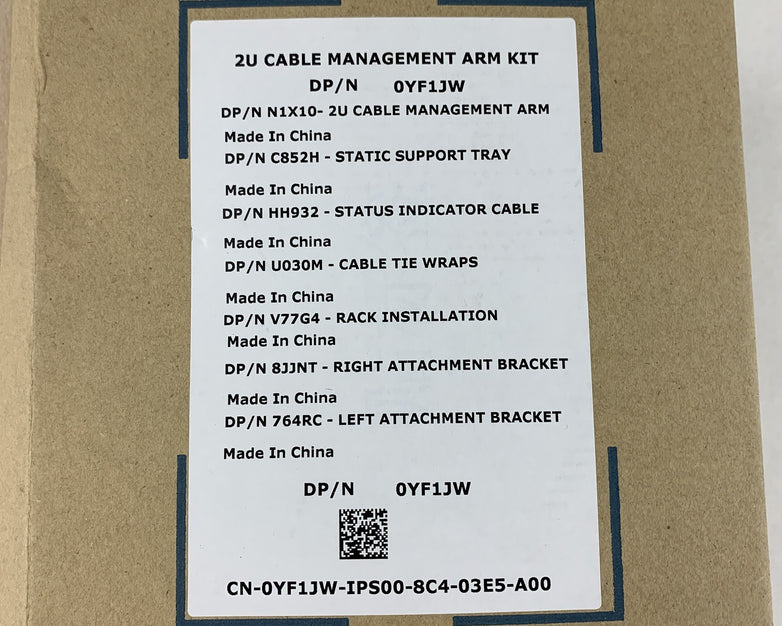 Dell 0YF1JW 2U Cable Management Arm Kit for PowerEdge Lot of 3 Box Opened