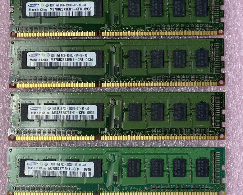 Lot( 8 ) 1GB Samsung M378B2873EH1-CF8 PC3-8500 DDR3-1066 Desktop RAM Memory