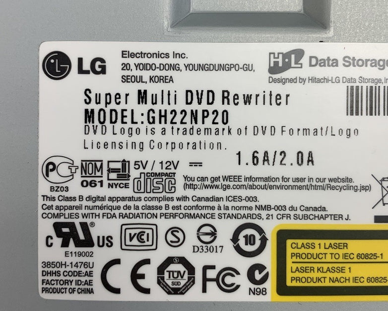 LG GH22NP20 Super Multi DVD Rewriter