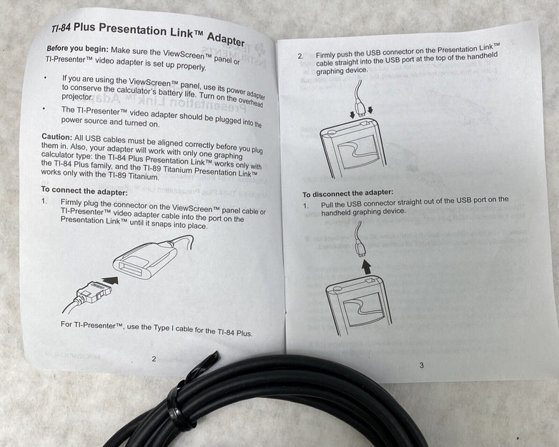 Lot of 3 Texas Instruments TI-84 Plus Presentation Link 0306A