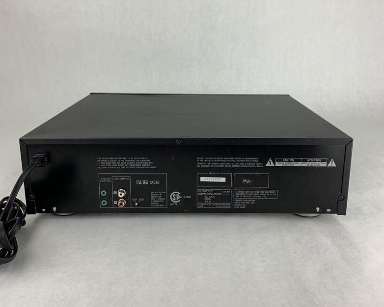 Kenwood CD-204 5-Disc CD Changer Missing Remote Broken Stop/Pause Buttons Tested