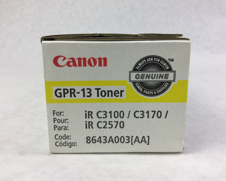 Genuine Canon GPR-13 Yellow Toner NIB