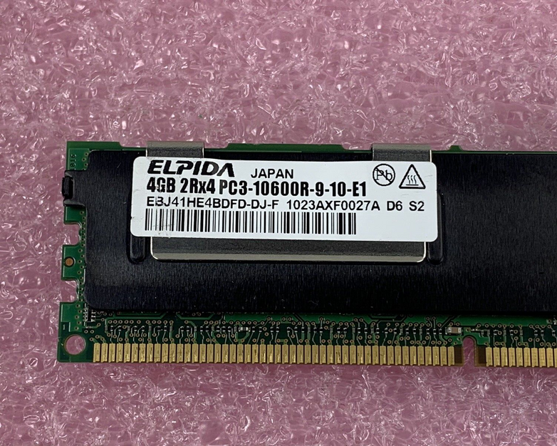 Lot 6x 4GB Elpida EBJ41HE4BDFD-DJ-F 2Rx4 PC3-106000R server RAM memory