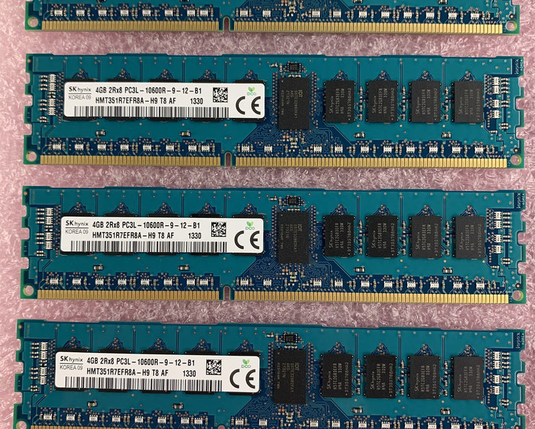 SK Hynix HMT351R7EFR8A-H9 T8 4 GB 2Rx8 PC3L-10600R Server Memory Lot of 12