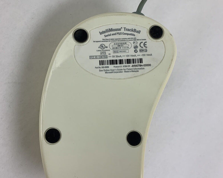 Microsoft X03-09209 Intellimouse Trackball PS/2 Vintage Tested