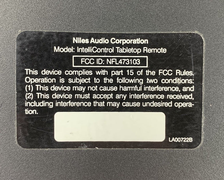 Niles Audio IntelliControl System Tabletop Remote Control Unit