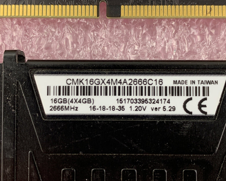 Corsair Vengeance CMK16GX4M4A2666C16 LPX Series 16 GB PC4 DDR4-2666MHz Lot of 2