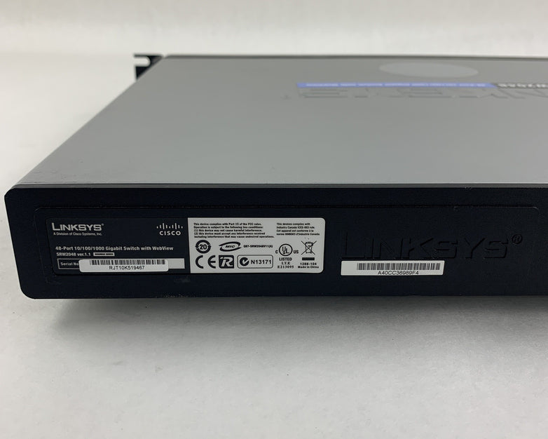 Linksys SRW2048 48 Port 10/100/1000 Gigabit Switch Tested Reset