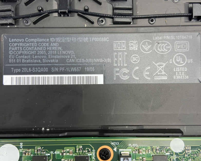 Lenovo ThinkPad T480 Intel Core i5 8350U 1.70GHz 8GB RAM 14" No HDD/OS/Battery