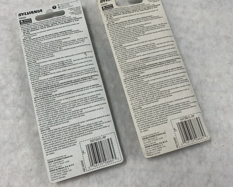 Lot of 2 Sylvania Double Ended Quartz 100w 120v 3 1/8”