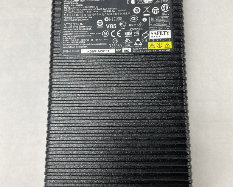 Dell D846D/0D846D AC Adapter PA-7E Family DA210PE1-00 with Power Cable