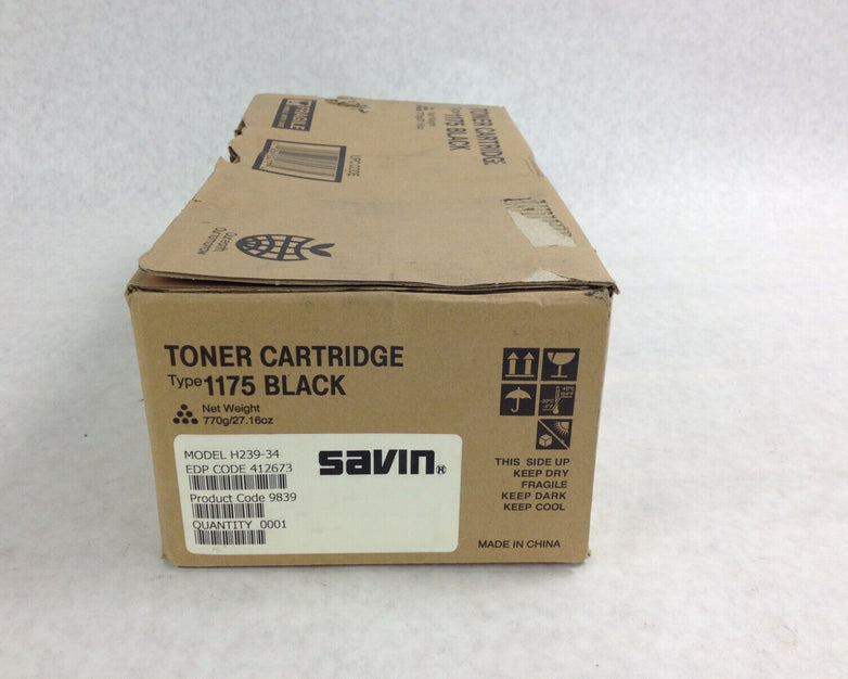 Genuine Savin Type 1175 Black Toner Cartridge H239-34