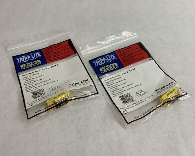 Tripp Lite P158-000 Compact Gold Gender Changer (Lot of 2)