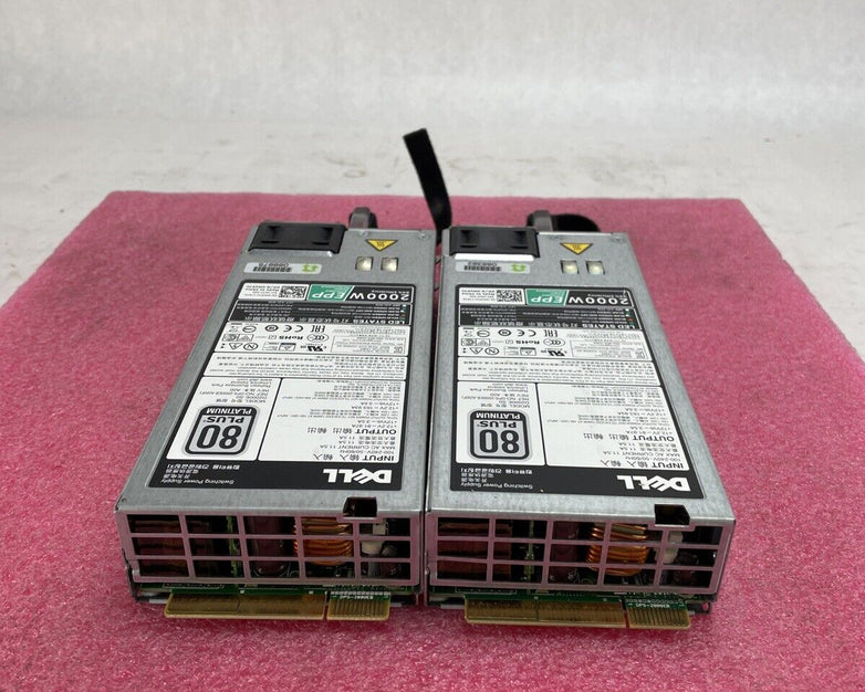 Lot of 2 Dell DMVP7C D2000E-S0 80 Plus Platinum 2000W Switching Power Supply