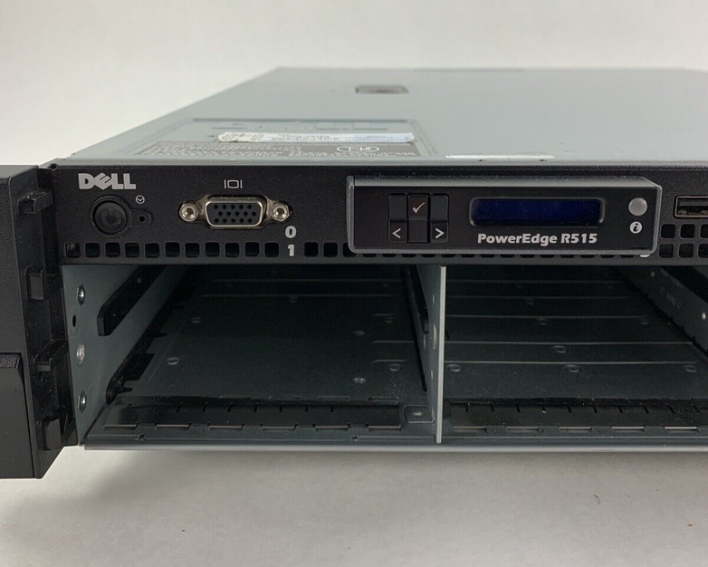 Dell PowerEdge R515 Server 1x AMD Opteron 4122 2.2 GHz 16 GB RAM No HDD No OS