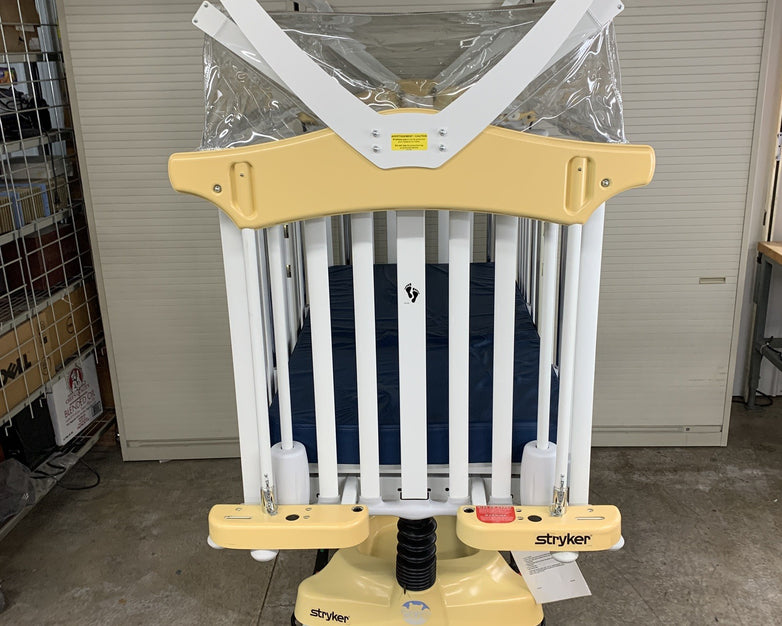 Stryker Cub FL19H Pediatric Crib with Mattress and FA64183 Retractable Top