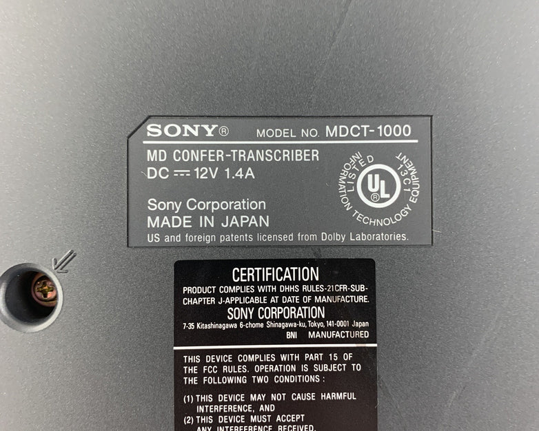 Sony MDCT-1000 MD Conference Transcriber Disc Error Parts and Repair
