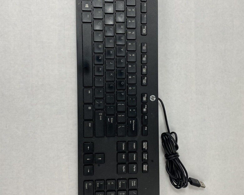 Lot of 2 HP KBAR211 USB Slim Business Wired Keyboard Tested