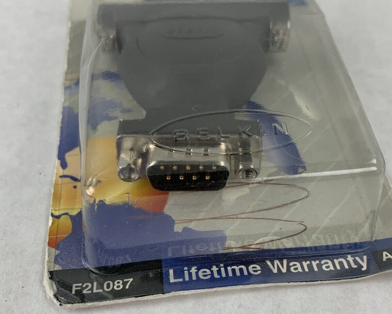 Lot of 2 New Belkin F2L087 Serial Port Adaptor DB9 Male / DB25 Female