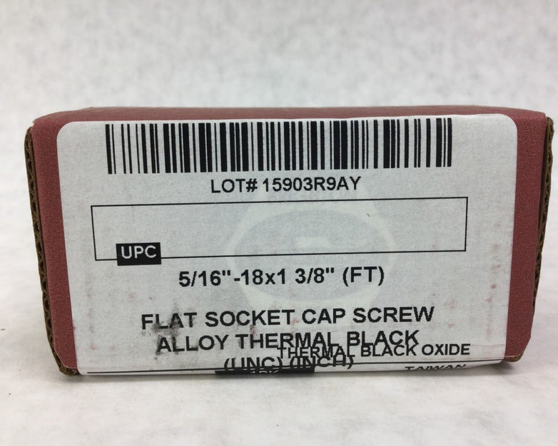 Brighton Flat Socket Cap Screw Alloy Thermal Black 5/16" - 18x1 3/8" Box of 25