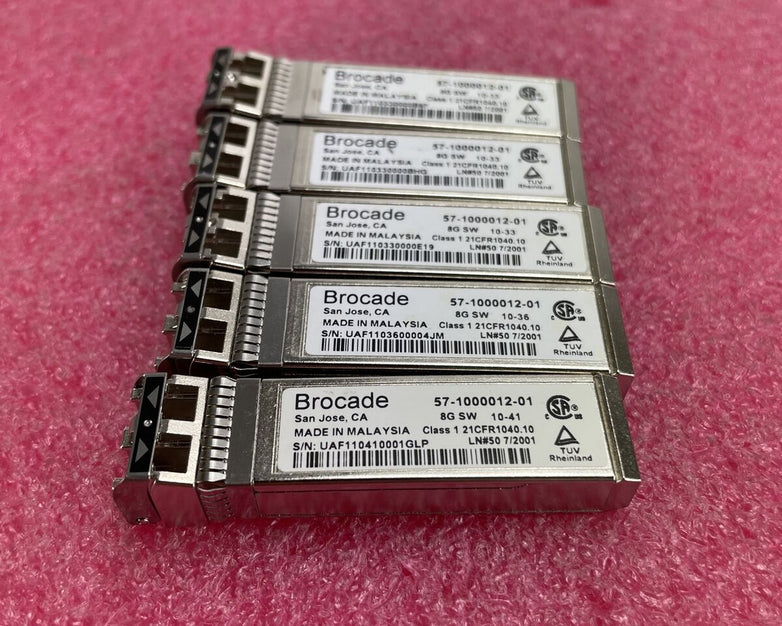 5 x Brocade 8G SW 57-1000012-01 8GB 850nm Optical Transceiver SFP Module