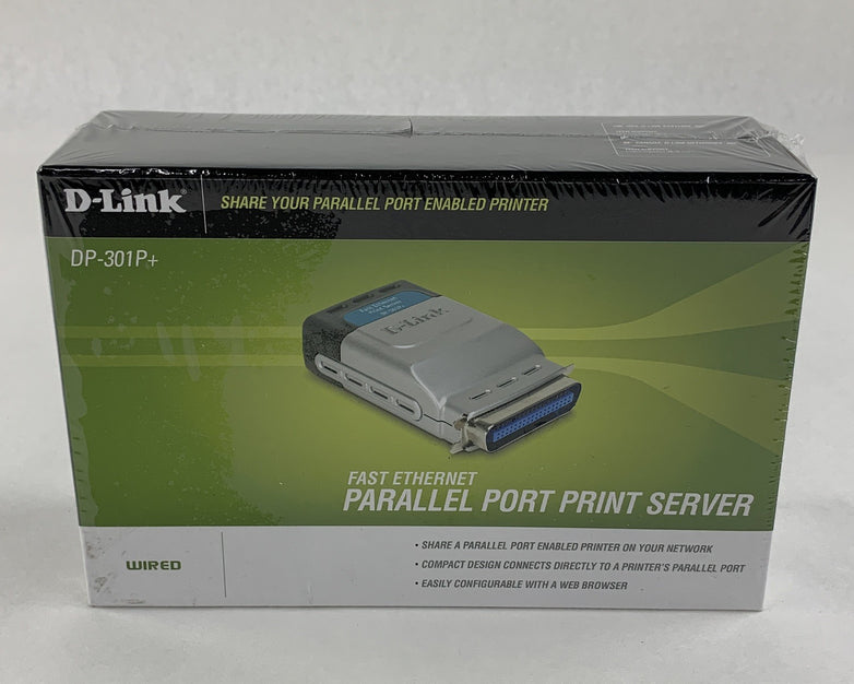 D-Link DP-301P+ Fast Ethernet Parallel 1 Centronics Port Print Server New