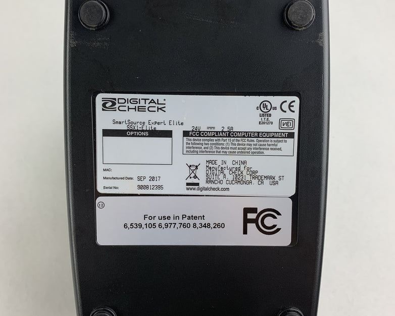 Digital Check SSX1-ELITE Smartsource Expert Elite Network Errors W/ Power Supply