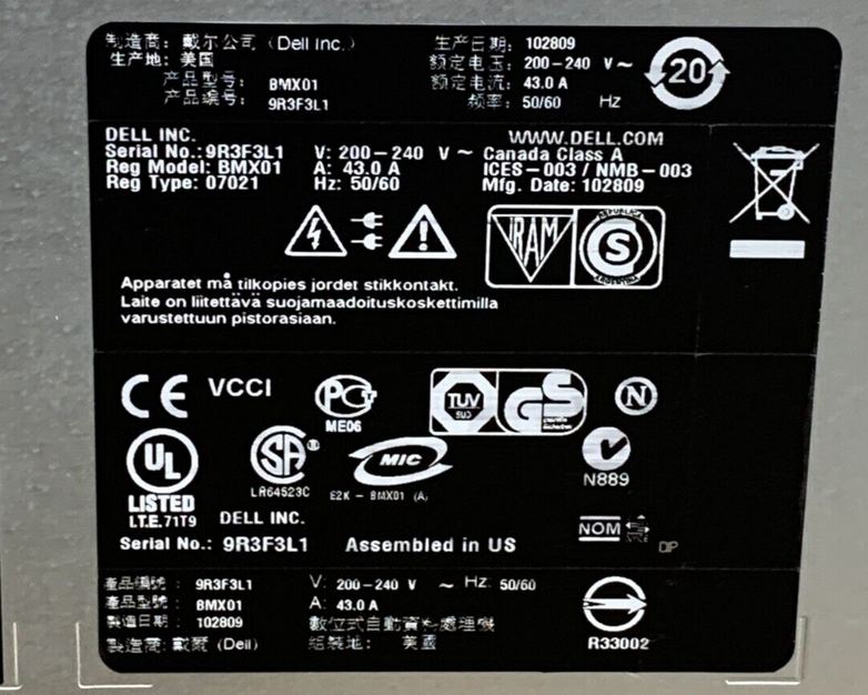 Dell PowerEdge M1000E 16x Slots Blade Server W/ 6x Power Supplies