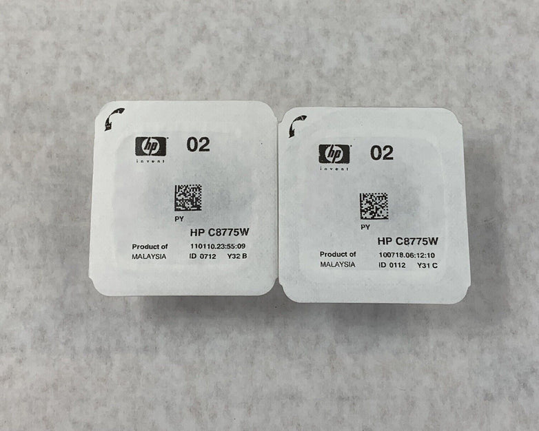 Lot(2) HP PhotoSmart Light Magenta Pink 02 Ink Cartridge NIB Genuine C8775W