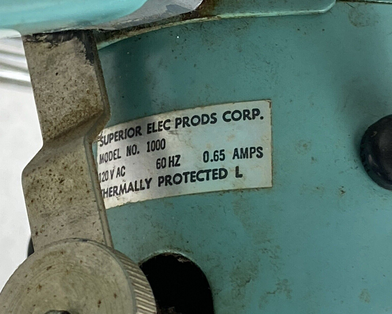 Vintage Superior Electric 1000 Teal Table Fan Base No 1047