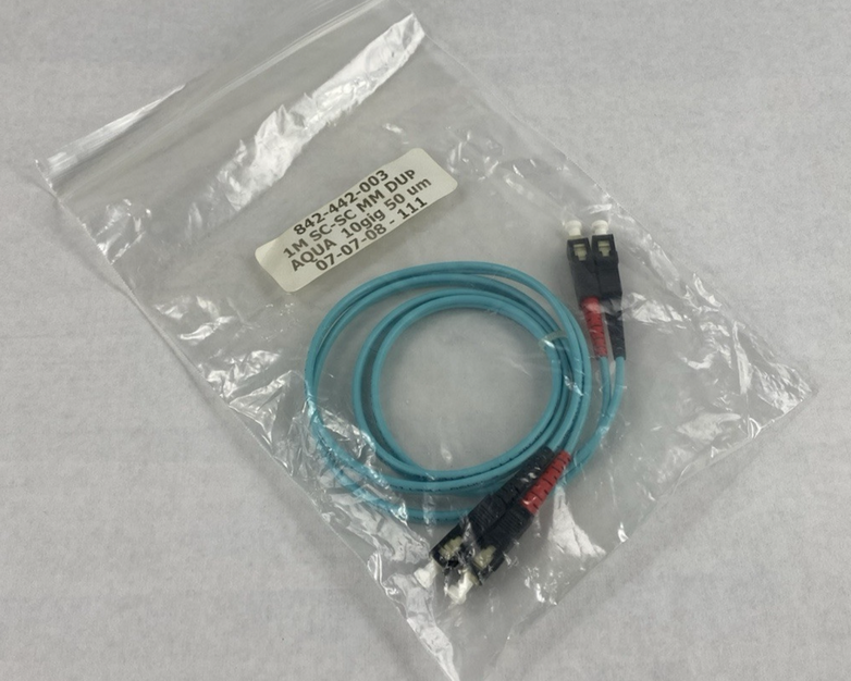 1M SC-SC MM DUP Aqua 10 Gig 50 um Fiber Patch Cable Lot of 4
