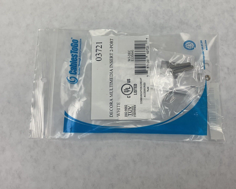 Lot of 5 C2G 03721 Multimedia 2-Port Wall Plate - White