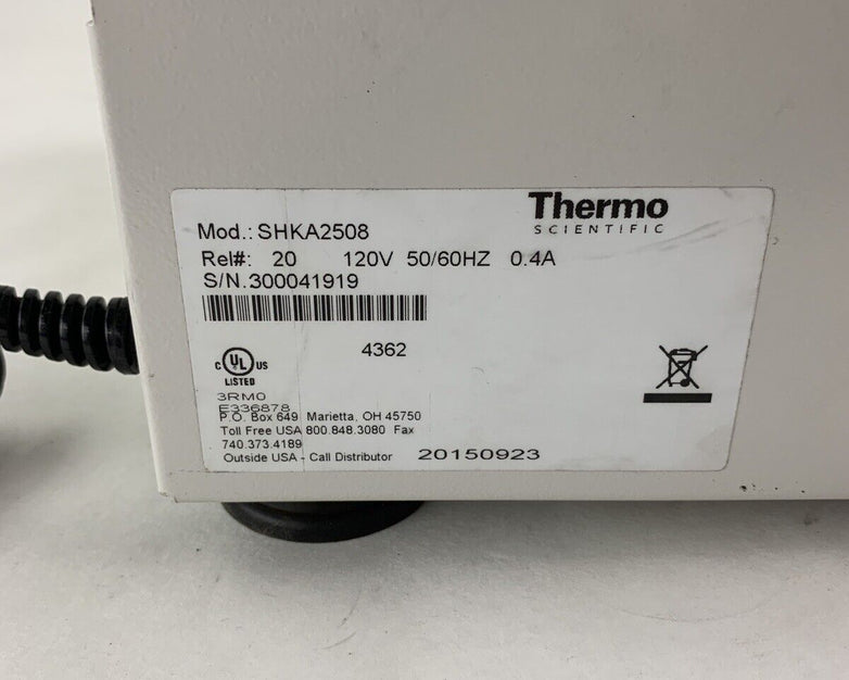 Thermo Scientific MaxQ 2508 Benchtop Orbital Platform Lab Shaker SHKA2508 Tested