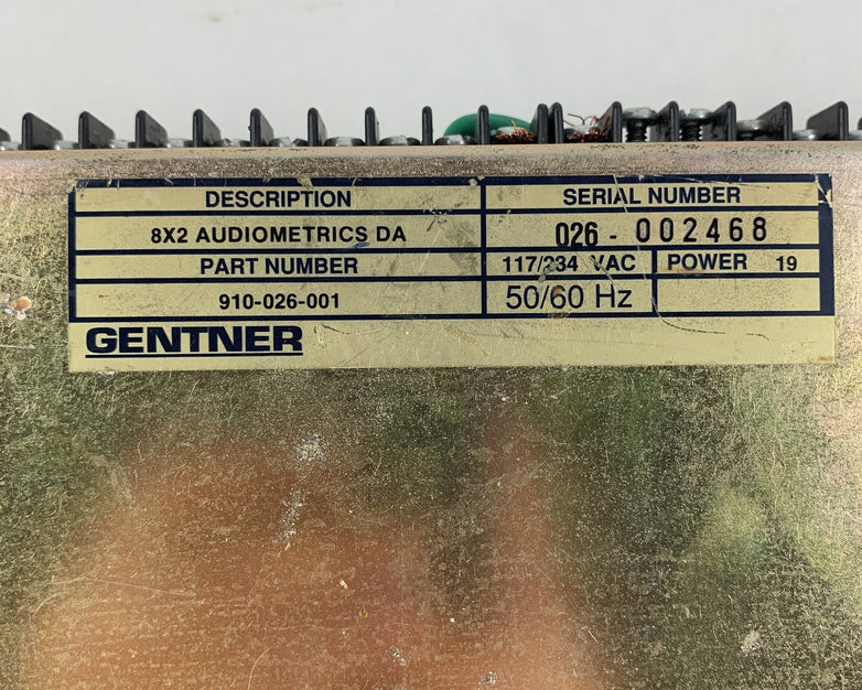 Gentner DA-801 Distribution Amplifier Power Tested