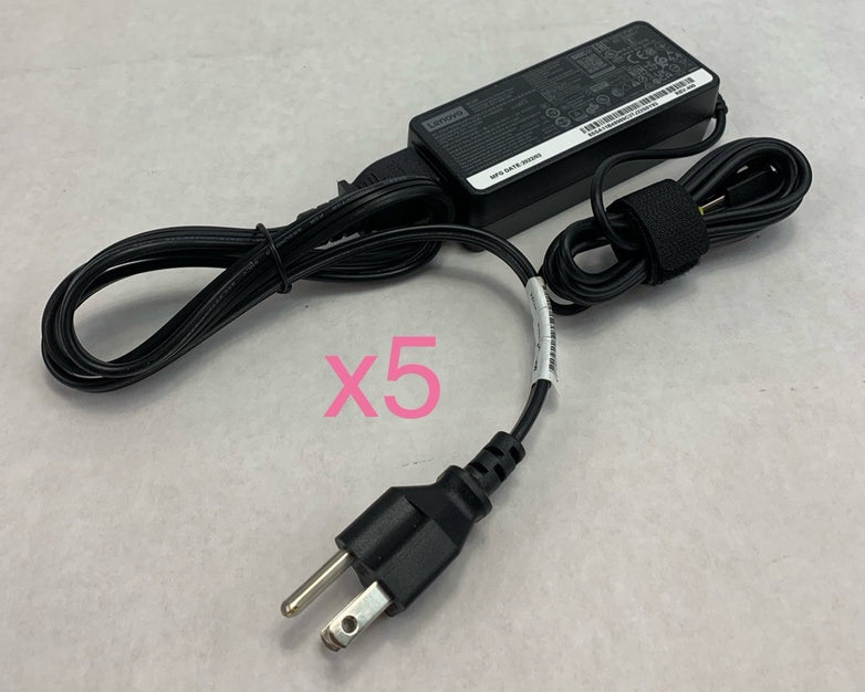 Lenovo A19-065N2A 65W 20V 3.25A Laptop AC Adapter Yellow Square Tip (Lot of 5)