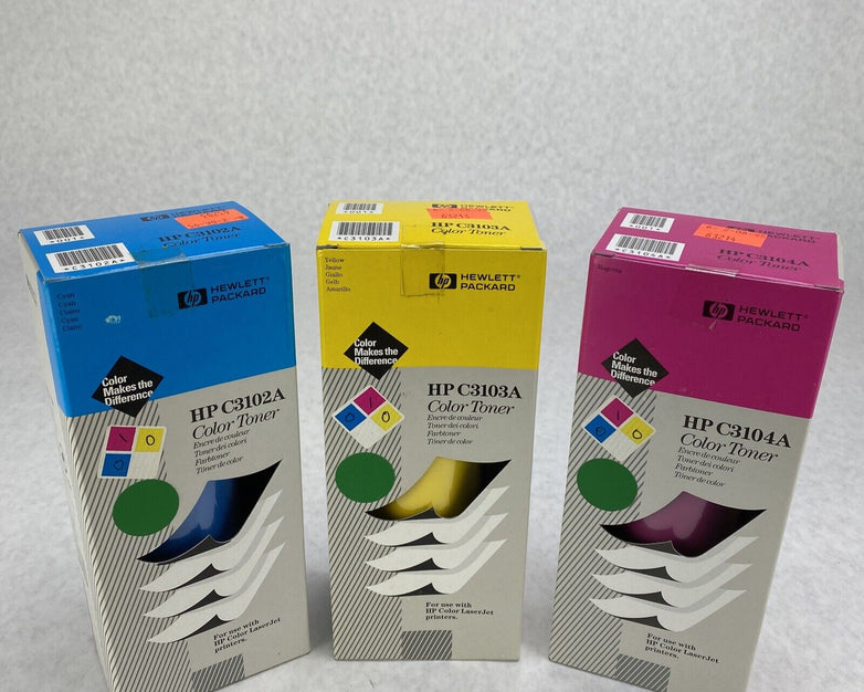 HP C3102A Cyan + C3103A Yellow + C3104A Magenta Color Toner Cartridge LaserJet 5