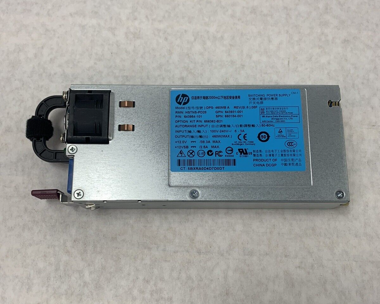 HP Switching Power Supply Model: HSTNS-PD28 100V-240V Output 460W Max