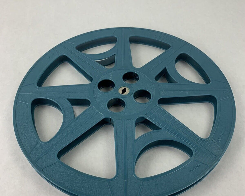 Vintage RTI 800/323-7520 15" Plastic 6 Metres 100 FT Film Reel Blue