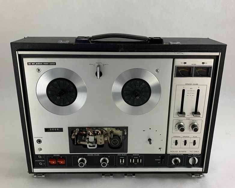 Sony TC-353 Three Head Stereo Tape Recorder for Parts and Repair Powers On