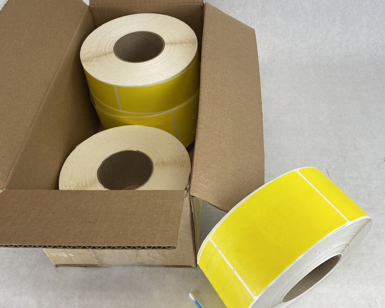 4 rolls x 1190 labels Prime TTR 70P*BTM3050AP*Y 3" x 5" thermal printer Yellow