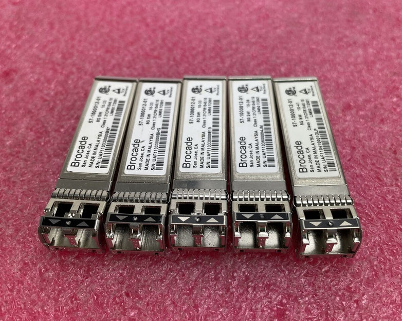 5 x Brocade 8G SW 57-1000012-01 8GB 850nm Optical Transceiver SFP Module