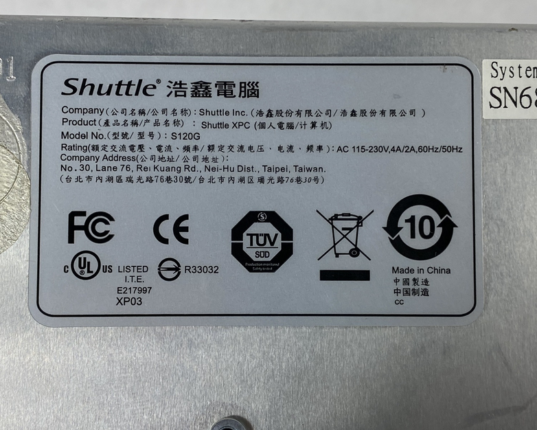 Shuttle SN685 AMD Athlon 64 x2 2.10GHz 2GB RAM No HDD No OS No Power Supply